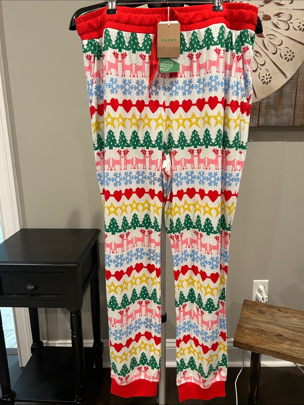 Boden Woman’s Christmas Reindeer Pajama Bottoms/ Size XL / NWT!